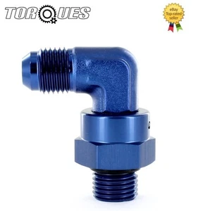 AN -6 (6AN AN6) to ORB-6 (9/16 UNF) O-Ring Boss 90 Degree Forged Swivel Adapter - Picture 1 of 1