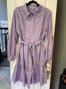 NWT ($148) NANETTE LEPORE Dress with Crochet/Ruffle Detail and Slip - Size 16 - Picture 1 of 8