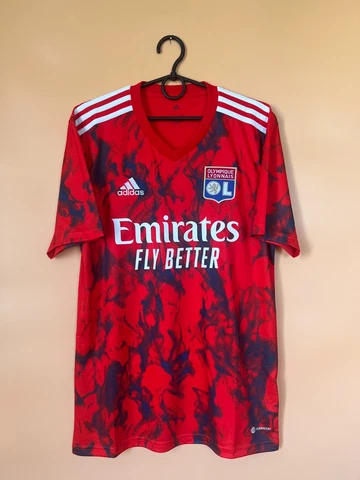 Olympique Lyonnais Jersey 2022/23 Away Size S Adidas HC0967 Mens Soccer Shirt Cover