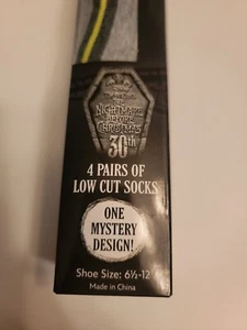 Nightmare Before Christmas Cozy Low Cut Socks 3+1 Mystery Pair Shoe Sz 6 1/2-12 - Picture 1 of 7