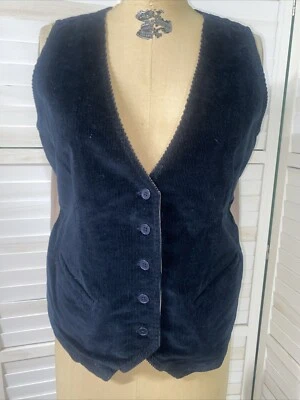 Chaleco trasero ORVIS negro pana caqui lona para mujer talla mediana Foto 1 de 4