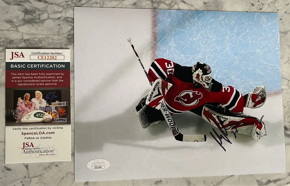 Фотография Мартина Бродера с автографом New Jersey Devils Зал славы 8x10 и сертификат подлинности JSA - Изображение 1 из 1