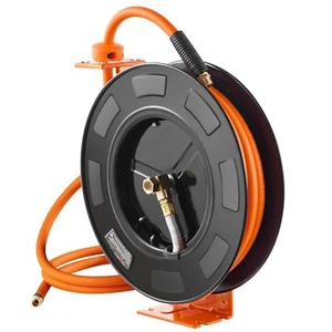 VEVOR Retractable Air Hose Reel 1/2 IN x 50 FT Hybrid Air Hose Reel Max 300 PSI - Picture 1 of 12