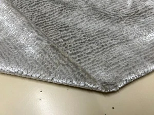 VELVET CHENILLE UPHOLSTERY FABRIC TEXTURED MATERIAL 140CM by Romo silver - Picture 1 of 6
