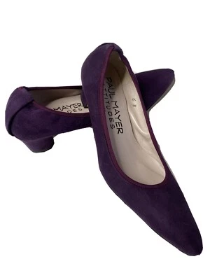 Zapatos de salón Paul Mayer Attitudes de gamuza púrpura punta gatito talla 6,5B Foto 1 de 4