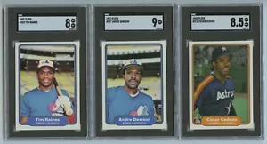 1982 Fleer 3 Card Lot All SGC Graded Inc. #202 Raines, #187 Dawson, #213 Cedeno - Picture 1 of 2