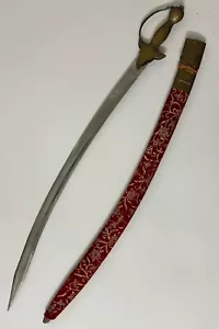 CURVED Beautiful Handcrafted TULWAR Sword Brass Vintage SABER Old Collectible - Picture 1 of 13