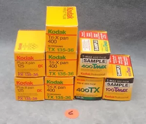BOLSA MIXTA 8 ROLLOS BLANCO Y NEGRO KODAK 36 EXPOSICIÓN 35MM PELÍCULA - Imagen 1 de 1