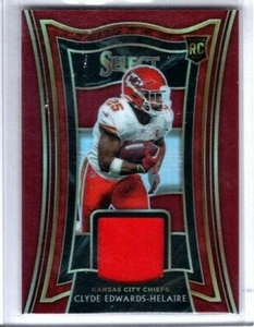 2020 Panini Select Clyde Edwards Helaire Rookie Swatch Red Jersey #RS-CEH Chiefs - Picture 1 of 2