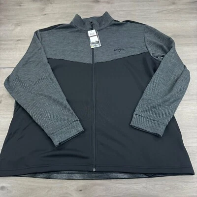Callaway Mens Opti Dri Black Gray Full Zip Jacket XXL 2XL $88 - Image 1 of 4