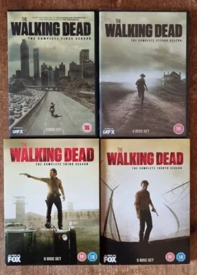 The Walking Dead DvD Bundle X4 Series Complete Seasons 1-4 Cert 18 New & Used - Image 1 of 4