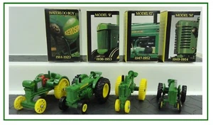 JOHN DEERE 4 TRACTOR SET ERTL MADE 1988 #05523 MODELS R, G, M, WB DIECAST 1/64 - Picture 1 of 17
