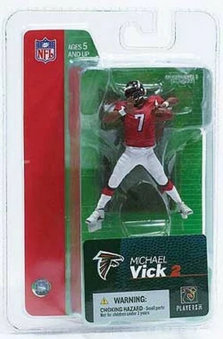 Michael Vick Atlanta Falcons mini McFarlane NFL Action Figure NIB Virginia Tech Cover