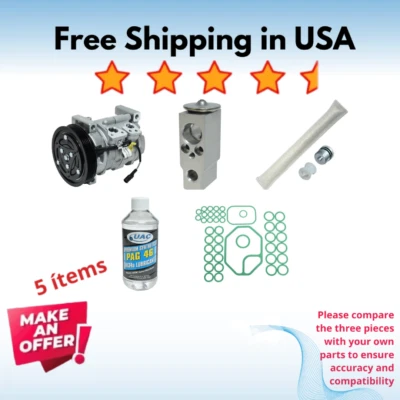 Compressor, condensador e válvula ajuste AC Chevrolet Tracker 1998-2003 - Imagem 1 de 4