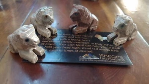 Piedra Dolomita Natural Tallada 1,25" Spirit Animal Lion Courage - Imagen 1 de 3