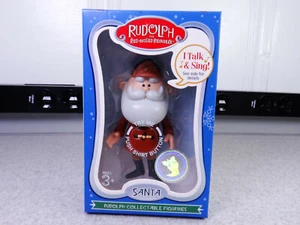 Rudolph Rentier mit roter Nase Weihnachtsmann Sammelfigur Talk Sing 50. neue Batterie - Bild 1 von 7