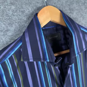 Duchamp Shirt Mens 16.5" Collar (EU42) Blue Striped Regular Fit Made In Portugal - Picture 1 of 11