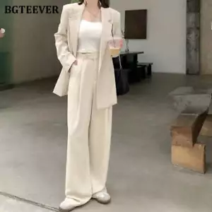 2021 Loose Women's 2-Piece Blazer Set Pant Suits - Picture 1 of 9