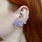 Fairy flower ear cuff no piercing, elf ear wrap earring