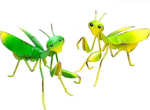 GIFTME 5 Metal Mantis Garden Yard Art Decor,Praying Mantis Outdoor Wall Decor fo - Picture 1 of 7