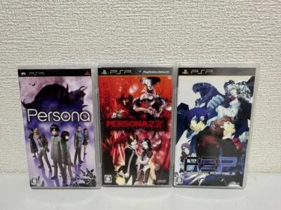 Persona 1, 2 Innocent Sin & 3 PSP Game Set - PlayStation Portable Atlus Japan - Image 1 of 3