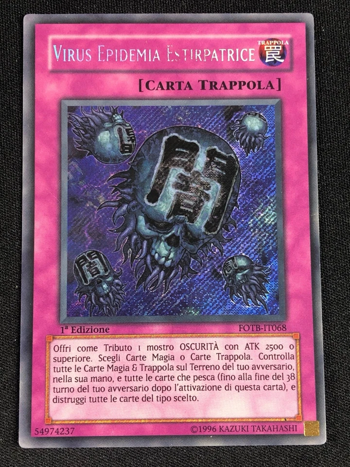 YUGIOH MISPRINT! 38 TURNS! ERADICATOR EPIDEMIC VIRUS FOTB-IT068 1ST SECRET (LP) - Image 1 of 1