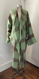 Vintage 1970's Jean Charles de Castelbajac Mint Wool Blanket Coat - Picture 1 of 8