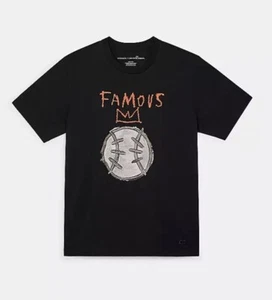 Coach X Jean Michel Basquiat T Shirt- Black, Extra Small, Famous, BaseBall - Picture 1 of 1
