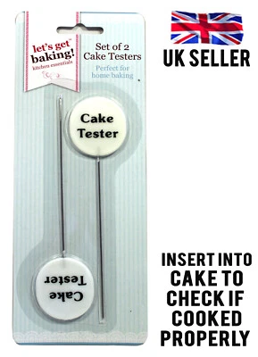 LETS GET BAKING! 2x Cake Tester Skewer Probes Baking Utensil Bake Tool Cupcake Sponge Gateau