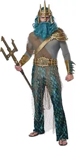 Poseidon Neptune Sea God Greek Roman Myth Fancy Dress Up Halloween Adult Costume - Picture 1 of 8