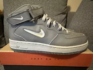 NEW RARE 1998 Vintage NIKE AIR FORCE 1 Mid SC Cool Grey JEWEL Size 6 Y Shoes - Picture 1 of 8
