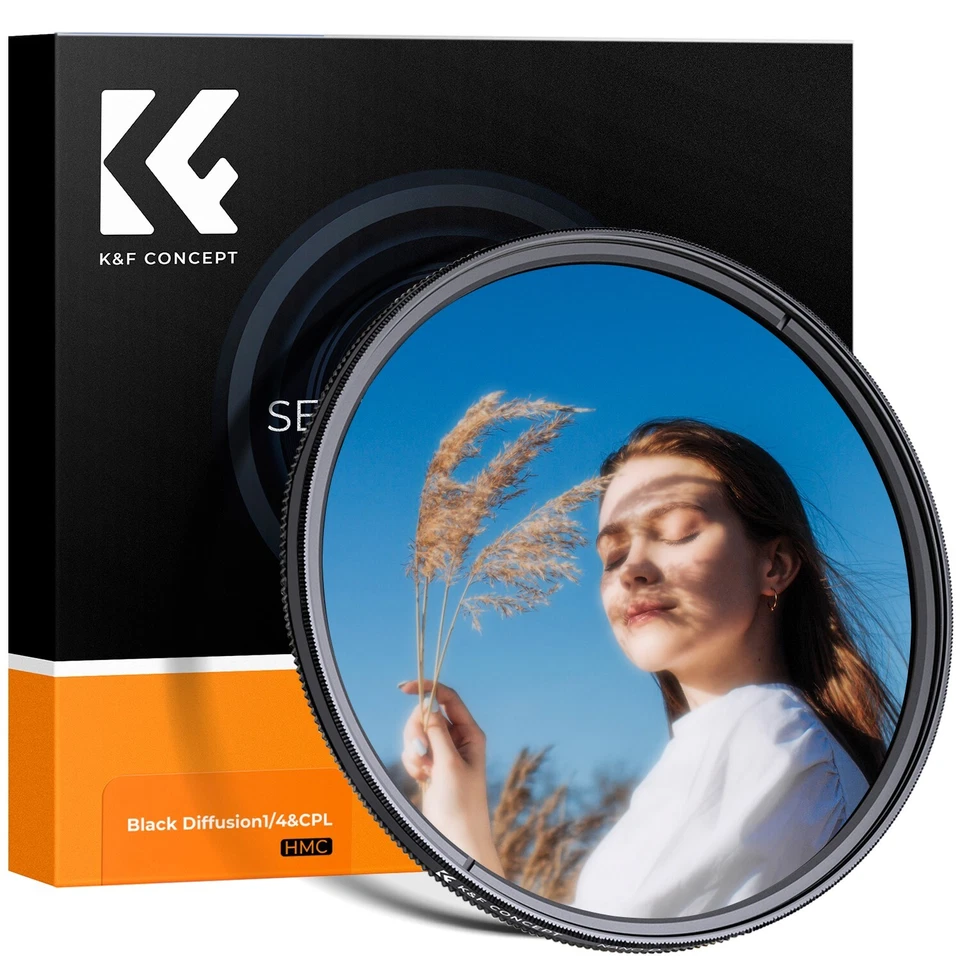 K&F Concept NANO-C Black Mist Diffusion 1/4&CPL  2 in 1 Filter 37mm/67mm/82mm - Image 1 of 4