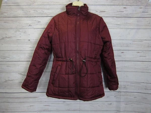 KC Collections Women's Maroon/Red Full Zip Quilted Jacket Size S Small - Picture 1 of 7