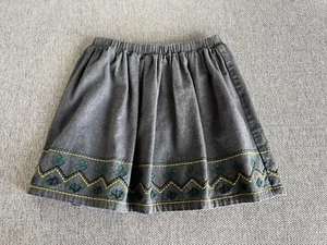 M Kids Cotton Skirt Embroidery Trees Pattern Size 140cm US 9/10 - Picture 1 of 3