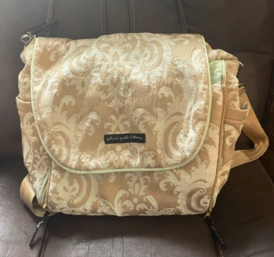 Petunia Pickle Bottom Convertible Backpack Tote Diaper Bag Beige Mint Green - Image 1 of 4