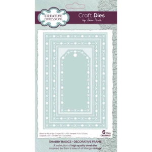 Creative Expressions Craft Dies - Shabby Basics: Decorative Frame (by Sam Poole) - Foto 1 di 5