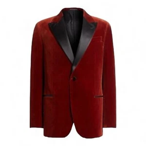 EMPORIO ARMANI Evening G-Line Peaked Velvet Jacket Size 48R NEW $1895 - Picture 1 of 11