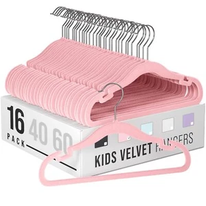 Velvet Baby Hangers for Clothes - Heavy Duty Non Slip Velvet Kids Hangers Or ... - Picture 1 of 6