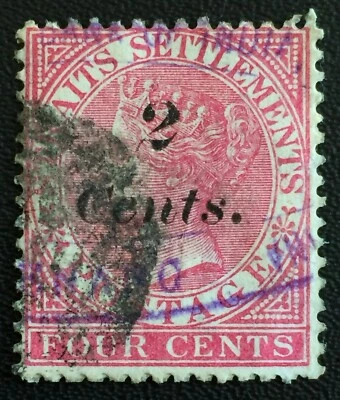 Malaya 1883 Straits Settlements QV 2c surch 4c usado SG#61 M2304 Foto 1 de 3