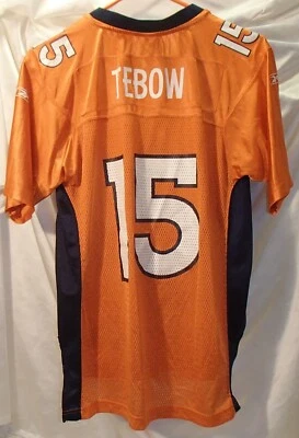 Camiseta de fútbol Tim Tebow Denver Broncos Reebok naranja juvenil talla grande 14-16 Foto 1 de 3