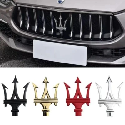 Per Maserati 1PCS Griglia Front Decorate 3D Badge Plating Grecale Ghibli levante - Immagine 1 di 4
