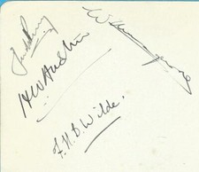 FRED PERRY BUNNY AUSTIN PLUS BRITISH TENNIS PLAYERS 193OS RARE ORIG AUTOGRAPHS 