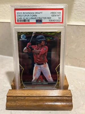 2023 BOWMAN DRAFT CHROME CRISTOFER TORIN LUNAR CRATER /75 #BDC148 PSA GEM 10 - Image 1 of 2