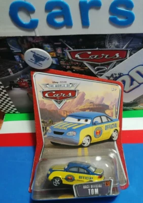 Cars 1- Race Official TOM - W.O.C. #57 Disney - Blister sing. Mattel 1/55 metal - Immagine 1 di 3