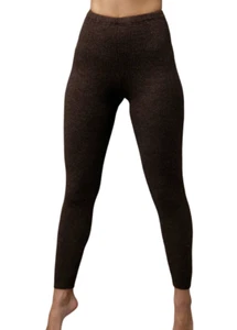 Dark Brown Yak Wool Leggings - Picture 1 of 2