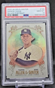 2021 Allen And Ginter #126 Aaron Judge Silver Portrait PSA Gem MT 10 (JBC2324) - Picture 1 of 2