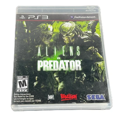 Alien vs. Predator PS3 CIB Complete Game Case Manual Rebellion Sega 2010 - Image 1 of 4