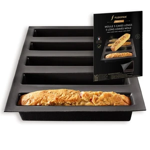 Sartén para hornear Silpat Flexipan 5 panes largos de silicona premium - Imagen 1 de 3