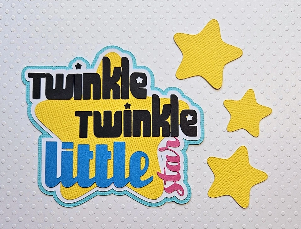 Título Twinkle Twinkle Little Star. Álbum de recortes, piezas de papel para hacer tarjetas Foto 1 de 1