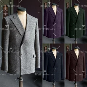 Woolen Mens' Suits Warm Custom Color Business Winter Jacket Blazer Offical 2Pcs - Picture 1 of 15